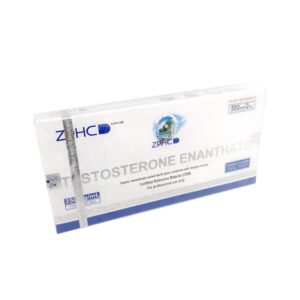 Enantato de testosterona ZPHC 250 mg/ml — caixa com ampolas de 10 × 2 ml (5.000 mg)