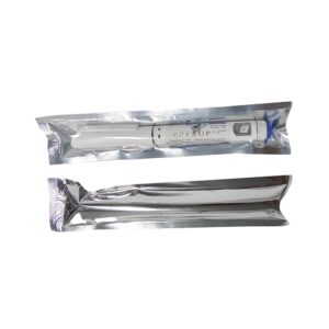 Mostrador de dose em close da caneta ZPtrop 36 UI ZPHC mostrando incrementos de clique de 0,6 UI